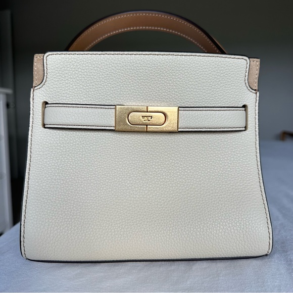 NWOT Tory Burch Lee Radziwill Petite Double Bag in New Moon - Picture 1 of 12